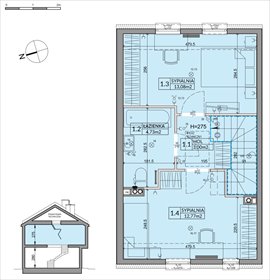 rzut dom na sprzedaż 73m2 dom Słomin, Piaseczyńska
