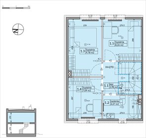 rzut dom na sprzedaż 73m2 dom Boryszew, Nadziei