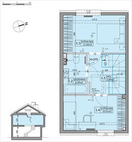 rzut dom na sprzedaż 66m2 dom Słomin, Piaseczyńska