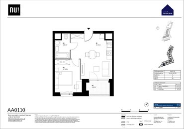 rzut mieszkanie na sprzedaż 40m2 mieszkanie Warszawa, Wola, Kolejowa