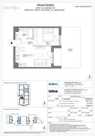 rzut mieszkanie na sprzedaż 35m2 mieszkanie Wrocław, Krzyki, Krakowska 112
