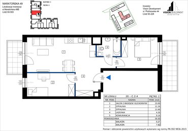 rzut mieszkanie na sprzedaż 59m2 mieszkanie Łódź, Retkinia, Maratońska 49C
