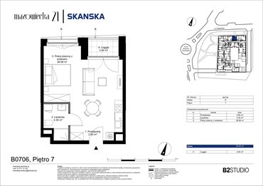 rzut mieszkanie na sprzedaż 36m2 mieszkanie Kraków, Krowodrza, ul. Mazowiecka 21
