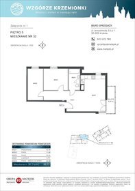 rzut mieszkanie na sprzedaż 63m2 mieszkanie Kraków, Podgórze, Jerozolimska 4