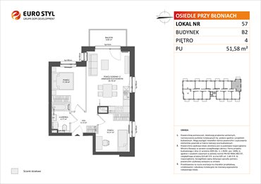 rzut mieszkanie na sprzedaż 52m2 mieszkanie Rumia, Janowo, Błoń Janowskich