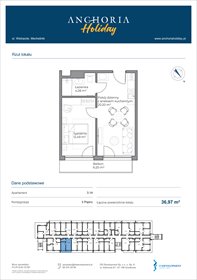 rzut mieszkanie na sprzedaż 37m2 mieszkanie Mechelinki, Wielopole 36-38