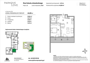 rzut mieszkanie na sprzedaż 46m2 mieszkanie Łódź, Bałuty-Doły, ul. Górnicza 12/14