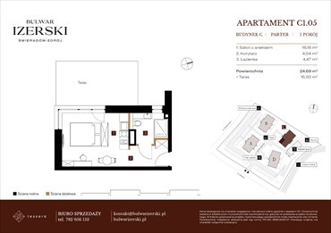 rzut mieszkanie na sprzedaż 25m2 mieszkanie Świeradów Zdrój, Senatoryjna/Szkolna