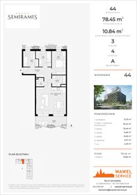 rzut mieszkanie na sprzedaż 78m2 mieszkanie Katowice, Bogucice - Dąbrówka Mała, Wiertnicza 32
