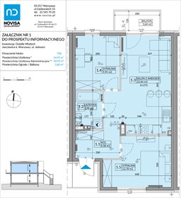 rzut mieszkanie na sprzedaż 55m2 mieszkanie Janczewice, Jedności