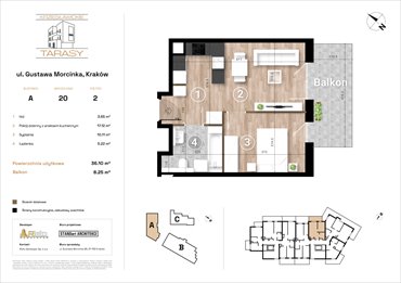 rzut mieszkanie na sprzedaż 36m2 mieszkanie Kraków, Wzgórza Krzesławickie, Gustawa Morcinka