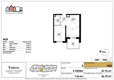rzut mieszkanie na sprzedaż 37m2 mieszkanie Rumia, Kosynierów 9