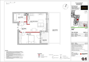 rzut mieszkanie na sprzedaż 43m2 mieszkanie Warszawa, Ursus, ul. Gierdziejewskiego 23