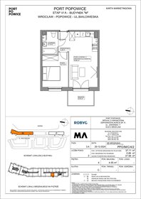 rzut mieszkanie na sprzedaż 37m2 mieszkanie Wrocław, Fabryczna, Białowieska 91a