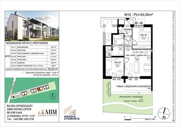 rzut mieszkanie na sprzedaż 54m2 mieszkanie Łódź, Zygmunta 140