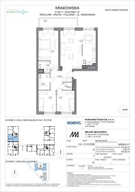 rzut mieszkanie na sprzedaż 104m2 mieszkanie Wrocław, Krzyki, Krakowska 112