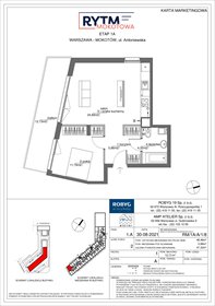 rzut mieszkanie na sprzedaż 46m2 mieszkanie Warszawa, Mokotów, Antoniewska 3B