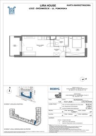 rzut mieszkanie na sprzedaż 37m2 mieszkanie Łódź, Pomorska 108