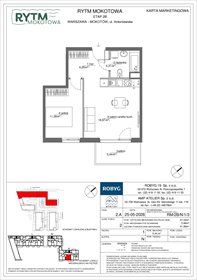 rzut mieszkanie na sprzedaż 41m2 mieszkanie Warszawa, Mokotów, Antoniewska 3B