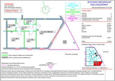 rzut mieszkanie na sprzedaż 58m2 mieszkanie Warszawa, Włochy, ul. Zbąszyńska 7