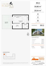 rzut mieszkanie na sprzedaż 36m2 mieszkanie Kraków, Podgórze, Bukowa 65 i 69