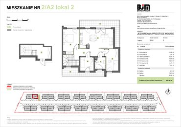 rzut mieszkanie na sprzedaż 82m2 mieszkanie Warszawa, Wawer, Jeziorowa