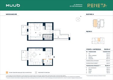 rzut mieszkanie na sprzedaż 51m2 mieszkanie Warszawa, Włochy, Nasienna 11