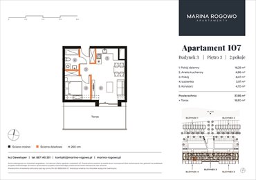 rzut mieszkanie na sprzedaż 38m2 mieszkanie Rogowo, Rogowo 65