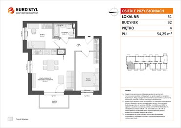 rzut mieszkanie na sprzedaż 54m2 mieszkanie Rumia, Janowo, Błoń Janowskich