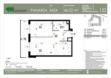 rzut mieszkanie na sprzedaż 46m2 mieszkanie Warszawa, Ursus, Ryżowa
