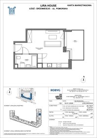 rzut mieszkanie na sprzedaż 28m2 mieszkanie Łódź, Pomorska 108