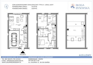 rzut dom na sprzedaż 109m2 dom Gdańsk, Kokoszki, Geologów