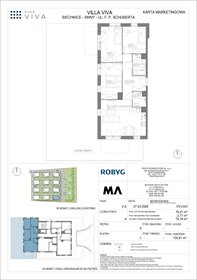 rzut mieszkanie na sprzedaż 76m2 mieszkanie Wrocław, Iwiny, ul. Franza Petera Schuberta