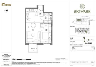 rzut mieszkanie na sprzedaż 39m2 mieszkanie Łódź, Polesie, Wołowa 4A