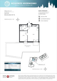 rzut mieszkanie na sprzedaż 41m2 mieszkanie Kraków, Podgórze, Jerozolimska 4