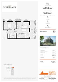 rzut mieszkanie na sprzedaż 49m2 mieszkanie Katowice, Bogucice - Dąbrówka Mała, Wiertnicza 32
