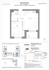 rzut mieszkanie na sprzedaż 40m2 mieszkanie Wrocław, Krzyki, Krakowska 112