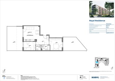 rzut mieszkanie na sprzedaż 63m2 mieszkanie Warszawa, Wilanów, Sarmacka