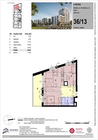 rzut mieszkanie na sprzedaż 53m2 mieszkanie Poznań, Komandoria, Świętego Michała 36