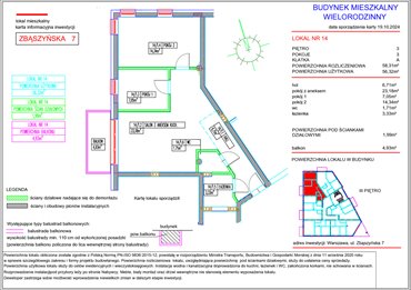rzut mieszkanie na sprzedaż 56m2 mieszkanie Warszawa, Włochy, ul. Zbąszyńska 7