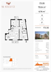 rzut mieszkanie na sprzedaż 80m2 mieszkanie Katowice, Słoneczna 1