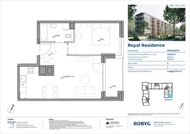 rzut mieszkanie na sprzedaż 44m2 mieszkanie Warszawa, Wilanów, Sarmacka