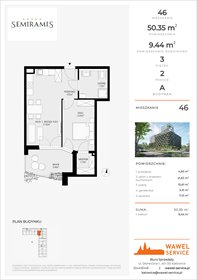 rzut mieszkanie na sprzedaż 50m2 mieszkanie Katowice, Bogucice - Dąbrówka Mała, Wiertnicza 32