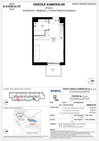 rzut mieszkanie na sprzedaż 27m2 mieszkanie Warszawa, Powstańców Śląskich