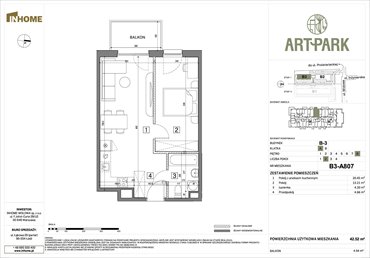 rzut mieszkanie na sprzedaż 43m2 mieszkanie Łódź, Polesie, Wołowa 4A