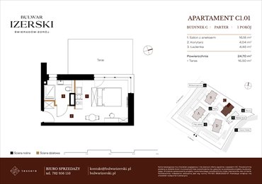 rzut mieszkanie na sprzedaż 25m2 mieszkanie Świeradów Zdrój, Senatoryjna/Szkolna