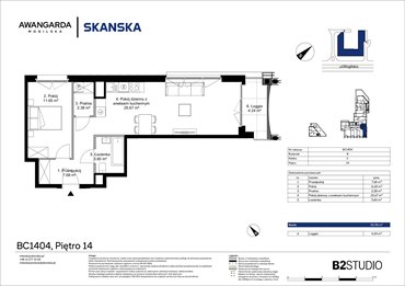 rzut mieszkanie na sprzedaż 51m2 mieszkanie Kraków, Prądnik Czerwony, Mogilska 126