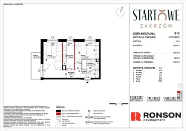 rzut mieszkanie na sprzedaż 49m2 mieszkanie Wrocław, Psie Pole, Zatorska, róg Sobieskiego