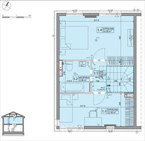 rzut dom na sprzedaż 76m2 dom Podolszyn, Zielona