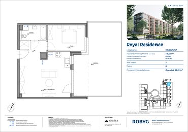 rzut mieszkanie na sprzedaż 45m2 mieszkanie Warszawa, Wilanów, Sarmacka